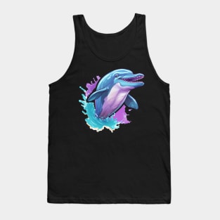 smiling dolphin leaping out of the water Tank Top